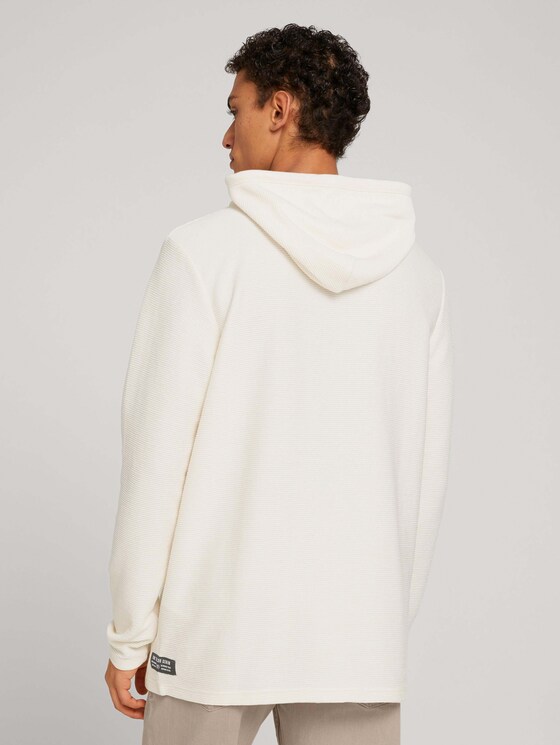 strukturierter Hoodie - Männer - Soft Light Beige strukturierter Hoodie - Männer - Soft Light Beige - 2 - TOM TAILOR Denim