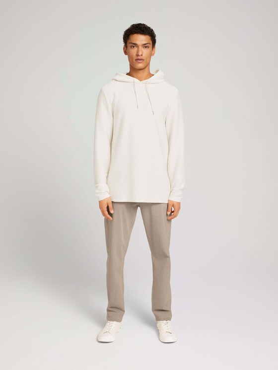 strukturierter Hoodie - Männer - Soft Light Beige strukturierter Hoodie - Männer - Soft Light Beige - 3 - TOM TAILOR Denim