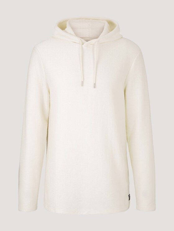 strukturierter Hoodie - Männer - Soft Light Beige strukturierter Hoodie - Männer - Soft Light Beige - 7 - TOM TAILOR Denim