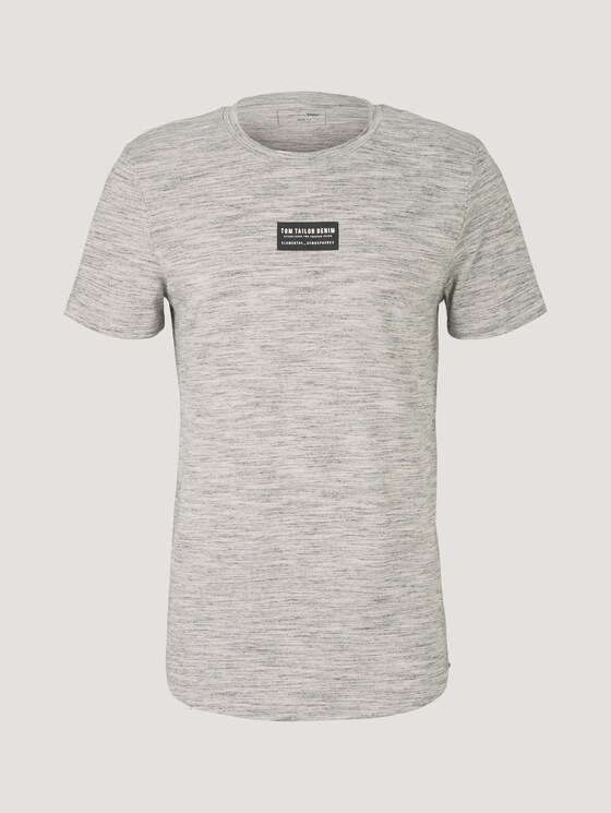 T-Shirt mit Logo-Print aus nachhaltiger Baumwolle - Männer - creme black space dye T-Shirt mit Logo-Print aus nachhaltiger Baumwolle - Männer - creme black space dye - 7 - TOM TAILOR Denim