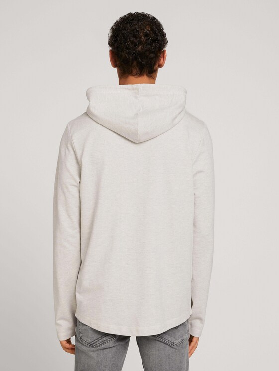 Hoodie mit Kapuze aus nachhaltiger Baumwolle - Männer - offwhite herringbone structure Hoodie mit Kapuze aus nachhaltiger Baumwolle - Männer - offwhite herringbone structure - 2 - TOM TAILOR Denim