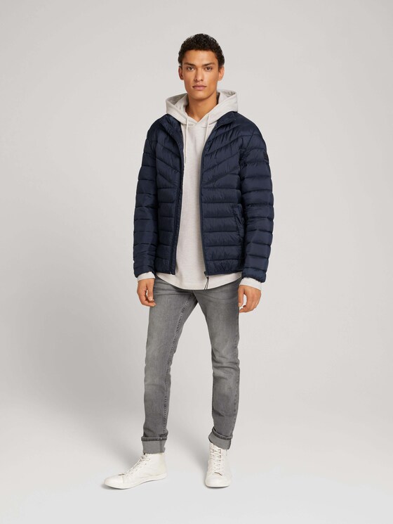 Hoodie mit Kapuze aus nachhaltiger Baumwolle - Männer - offwhite herringbone structure Hoodie mit Kapuze aus nachhaltiger Baumwolle - Männer - offwhite herringbone structure - 3 - TOM TAILOR Denim