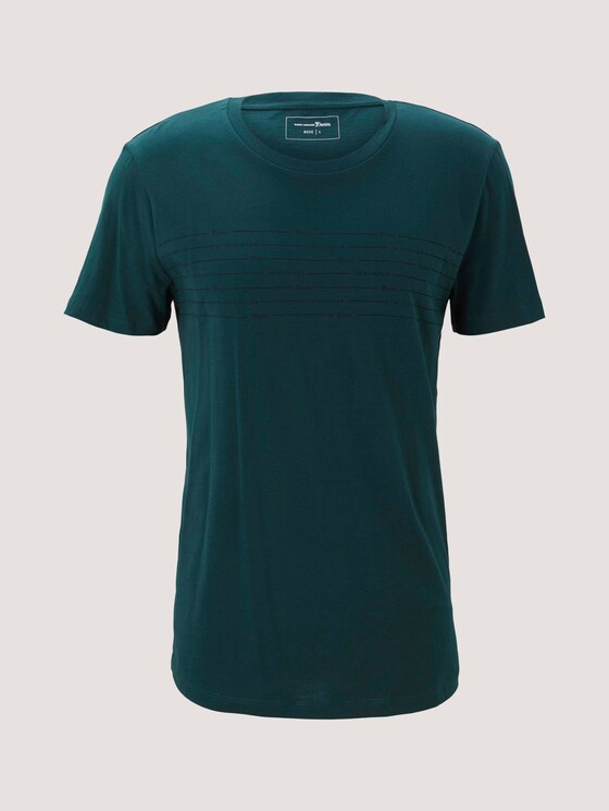 T-Shirt mit Schriftzug aus nachhaltiger Baumwolle - Männer - Deep Green Lake T-Shirt mit Schriftzug aus nachhaltiger Baumwolle - Männer - Deep Green Lake - 7 - TOM TAILOR Denim