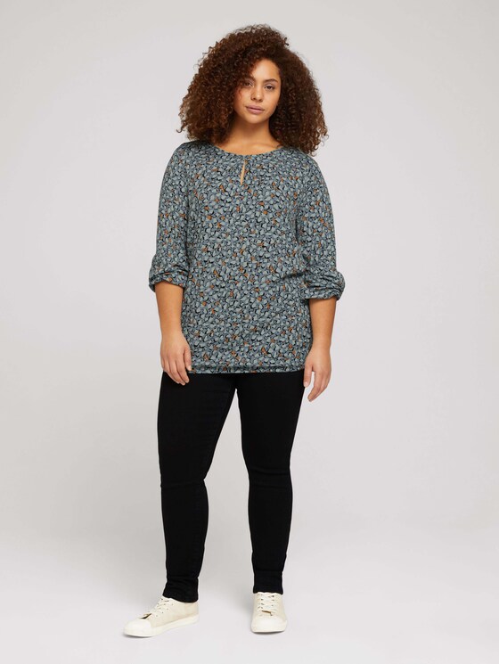 Plus - Gemusterte Ballonbluse - Frauen - mint floe design Plus - Gemusterte Ballonbluse - Frauen - mint floe design - 3 - My True Me