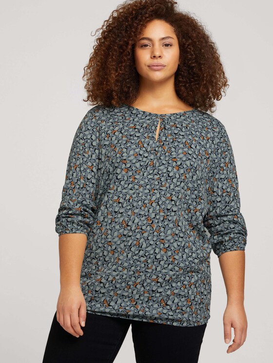 Plus - Gemusterte Ballonbluse - Frauen - mint floe design Plus - Gemusterte Ballonbluse - Frauen - mint floe design - 5 - My True Me