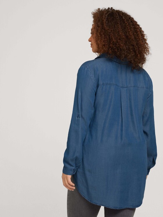 Plus - Bluse aus TENCEL™ Lyocell - Frauen - Blue Denim Plus - Bluse aus TENCEL™ Lyocell - Frauen - Blue Denim - 2 - My True Me