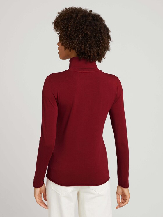 Rollkragenshirt mit Modal - Frauen - burned cordovan red Rollkragenshirt mit Modal - Frauen - burned cordovan red - 2 - Mine to five