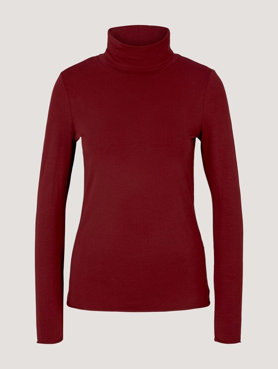 Rollkragenshirt mit Modal - Frauen - burned cordovan red Rollkragenshirt mit Modal - Frauen - burned cordovan red - 7 - Mine to five