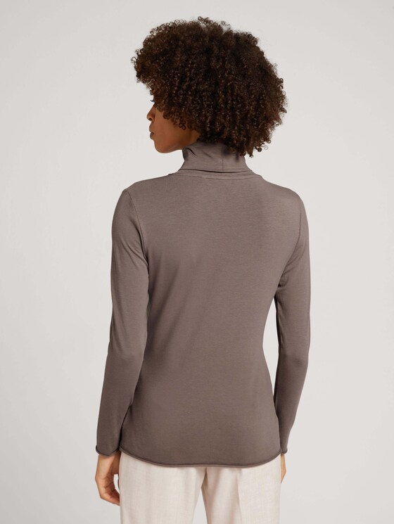 Rollkragenshirt mit Modal - Frauen - rusty brown Rollkragenshirt mit Modal - Frauen - rusty brown - 2 - Mine to five
