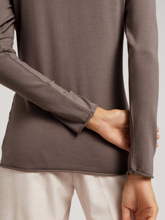 Rollkragenshirt mit Modal - Frauen - rusty brown Rollkragenshirt mit Modal - Frauen - rusty brown - 9 - Mine to five