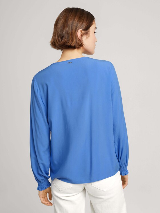 Bluse mit LENZING™ ECOVERO™ - Frauen - sicilian blue Bluse mit LENZING™ ECOVERO™ - Frauen - sicilian blue - 2 - TOM TAILOR Denim