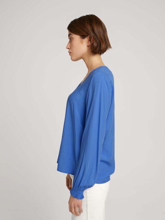Bluse mit LENZING™ ECOVERO™ - Frauen - sicilian blue Bluse mit LENZING™ ECOVERO™ - Frauen - sicilian blue - 5 - TOM TAILOR Denim