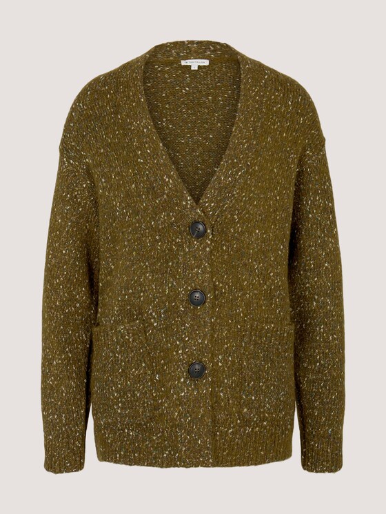 Melierter Cardigan mit recyceltem Polyester - Frauen - khaki olive melange Melierter Cardigan mit recyceltem Polyester - Frauen - khaki olive melange - 7 - TOM TAILOR