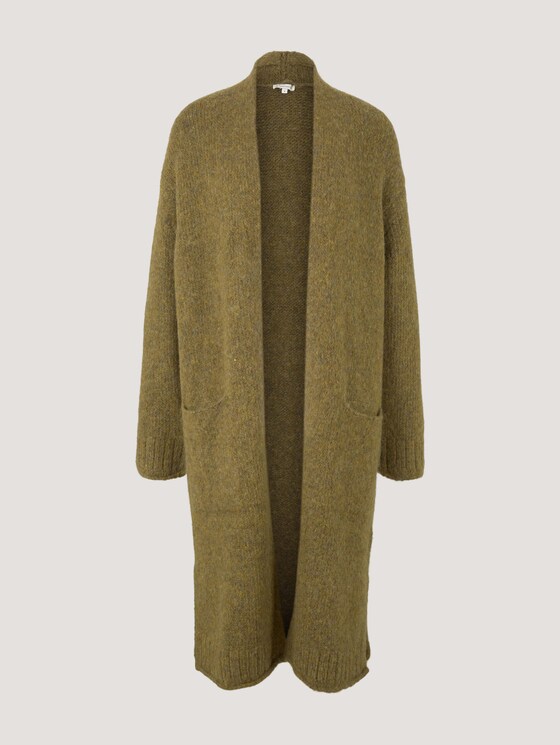 Langer Cardigan in Melange Optik - Frauen - khaki olive melange Langer Cardigan in Melange Optik - Frauen - khaki olive melange - 7 - TOM TAILOR