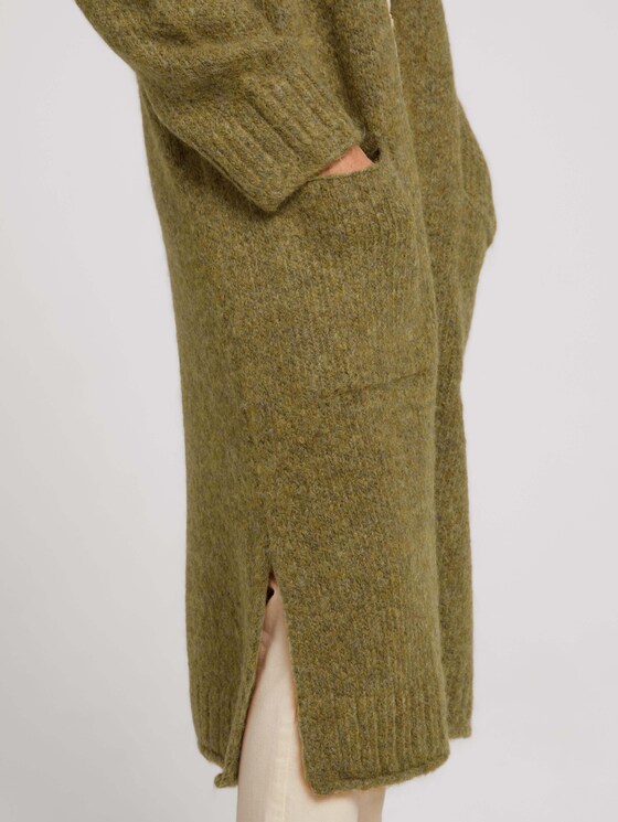 Langer Cardigan in Melange Optik - Frauen - khaki olive melange Langer Cardigan in Melange Optik - Frauen - khaki olive melange - 9 - TOM TAILOR