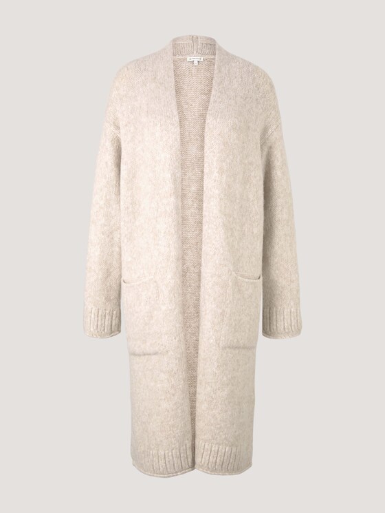 Langer Cardigan in Melange Optik - Frauen - cold beige melange Langer Cardigan in Melange Optik - Frauen - cold beige melange - 7 - TOM TAILOR