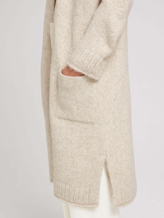 Langer Cardigan in Melange Optik - Frauen - cold beige melange Langer Cardigan in Melange Optik - Frauen - cold beige melange - 9 - TOM TAILOR