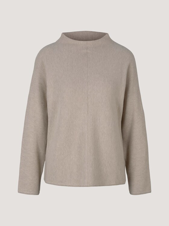 Pullover mit Fledermausärmeln - Frauen - cold beige melange Pullover mit Fledermausärmeln - Frauen - cold beige melange - 7 - TOM TAILOR