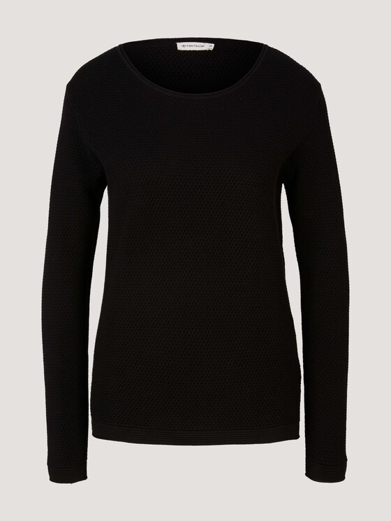 Strukturierter Pullover - Frauen - deep black Strukturierter Pullover - Frauen - deep black - 7 - TOM TAILOR
