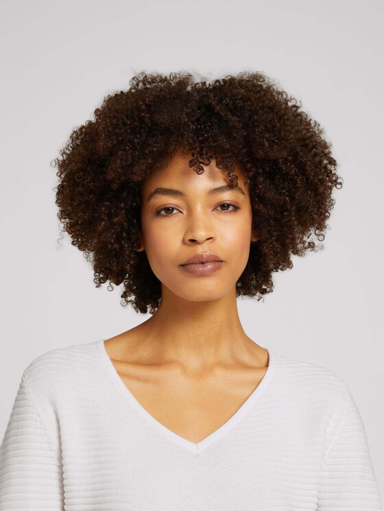 Strukturierter Pullover - Frauen - Whisper White Strukturierter Pullover - Frauen - Whisper White - 9 - TOM TAILOR