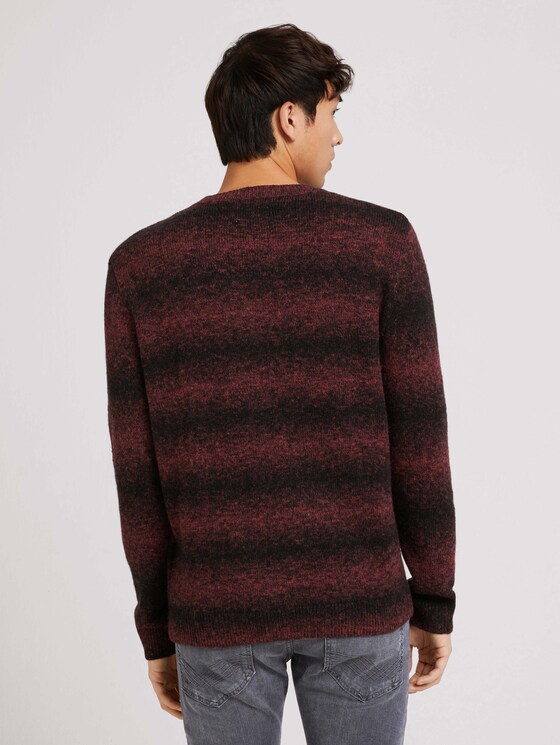 Pullover aus nachhaltiger Baumwolle - Männer - burned red gradient design Pullover aus nachhaltiger Baumwolle - Männer - burned red gradient design - 2 - TOM TAILOR Denim