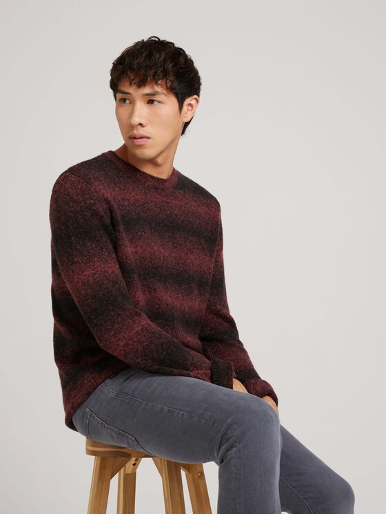 Pullover aus nachhaltiger Baumwolle - Männer - burned red gradient design Pullover aus nachhaltiger Baumwolle - Männer - burned red gradient design - 5 - TOM TAILOR Denim