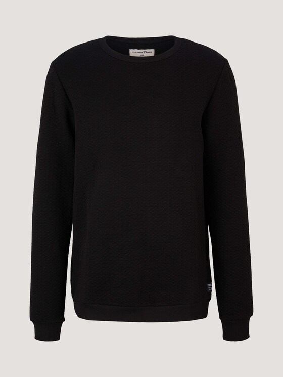 strukturierter Pullover - Männer - Black strukturierter Pullover - Männer - Black - 7 - TOM TAILOR Denim