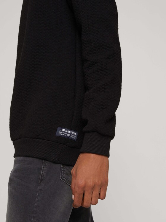 strukturierter Pullover - Männer - Black strukturierter Pullover - Männer - Black - 9 - TOM TAILOR Denim