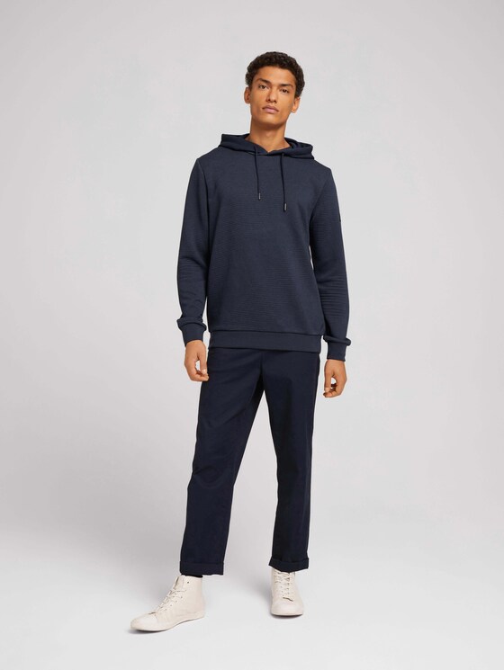 strukturierter Hoodie - Männer - Blueish Grey strukturierter Hoodie - Männer - Blueish Grey - 3 - TOM TAILOR Denim