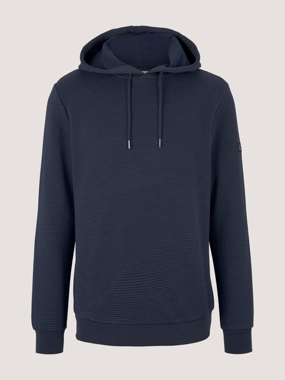 strukturierter Hoodie - Männer - Blueish Grey strukturierter Hoodie - Männer - Blueish Grey - 7 - TOM TAILOR Denim