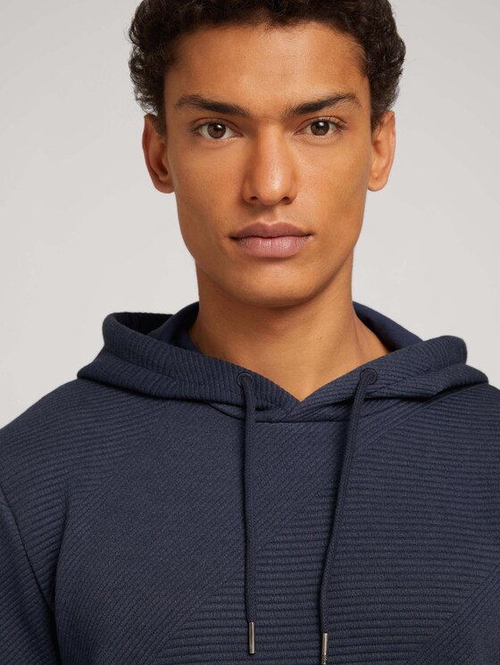 strukturierter Hoodie - Männer - Blueish Grey strukturierter Hoodie - Männer - Blueish Grey - 9 - TOM TAILOR Denim