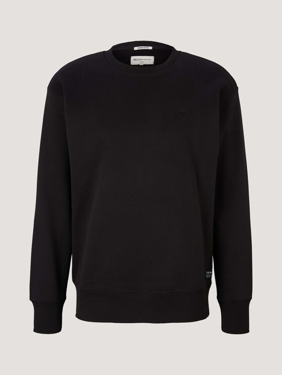 Strukturierter Pullover aus Bio Baumwolle - Männer - Black Strukturierter Pullover aus Bio Baumwolle - Männer - Black - 7 - TOM TAILOR Denim
