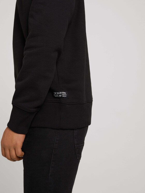 Strukturierter Pullover aus Bio Baumwolle - Männer - Black Strukturierter Pullover aus Bio Baumwolle - Männer - Black - 9 - TOM TAILOR Denim