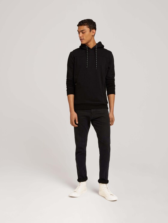 Hoodie mit Kapuze aus nachhaltiger Baumwolle - Männer - Black Hoodie mit Kapuze aus nachhaltiger Baumwolle - Männer - Black - 3 - TOM TAILOR Denim