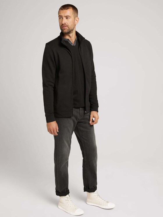 Sweatjacke mit Stehkragen - Männer - Black Sweatjacke mit Stehkragen - Männer - Black - 3 - TOM TAILOR