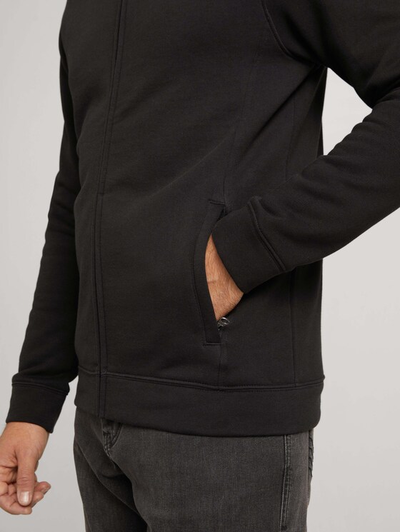 Sweatjacke mit Stehkragen - Männer - Black Sweatjacke mit Stehkragen - Männer - Black - 9 - TOM TAILOR