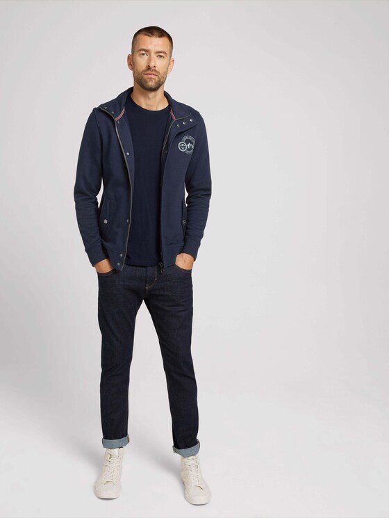 Jacke mit Stehkragen und Knopfleiste - Männer - Sky Captain Blue Jacke mit Stehkragen und Knopfleiste - Männer - Sky Captain Blue - 3 - TOM TAILOR