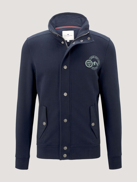 Jacke mit Stehkragen und Knopfleiste - Männer - Sky Captain Blue Jacke mit Stehkragen und Knopfleiste - Männer - Sky Captain Blue - 7 - TOM TAILOR