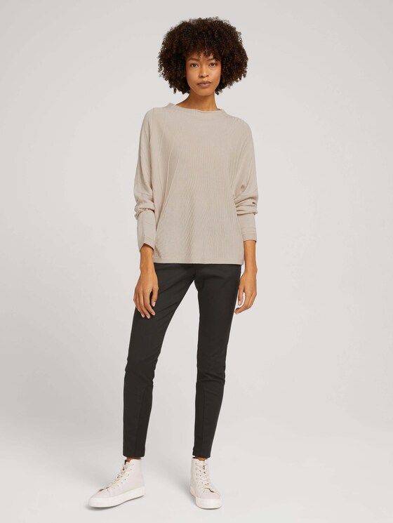 Pullover mit Fledermausärmeln - Frauen - cold beige Pullover mit Fledermausärmeln - Frauen - cold beige - 3 - Mine to five