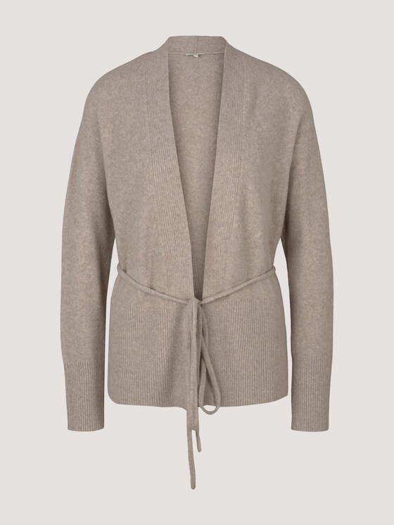 Cardigan aus nachhaltiger Baumwolle - Frauen - cold beige melange Cardigan aus nachhaltiger Baumwolle - Frauen - cold beige melange - 7 - Mine to five