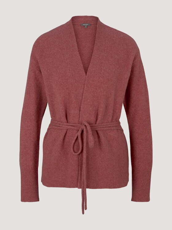 Cardigan aus nachhaltiger Baumwolle - Frauen - rouge red melange Cardigan aus nachhaltiger Baumwolle - Frauen - rouge red melange - 7 - Mine to five