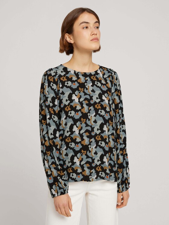 Bluse mit Ballonärmeln - Frauen - abstract print Bluse mit Ballonärmeln - Frauen - abstract print - 1 - TOM TAILOR Denim