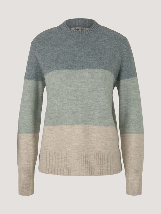 Stehkragenpullover - Frauen - iced mint colorblock Stehkragenpullover - Frauen - iced mint colorblock - 7 - TOM TAILOR Denim
