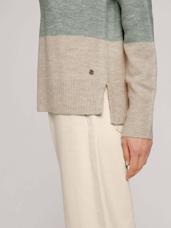 Stehkragenpullover - Frauen - iced mint colorblock Stehkragenpullover - Frauen - iced mint colorblock - 9 - TOM TAILOR Denim