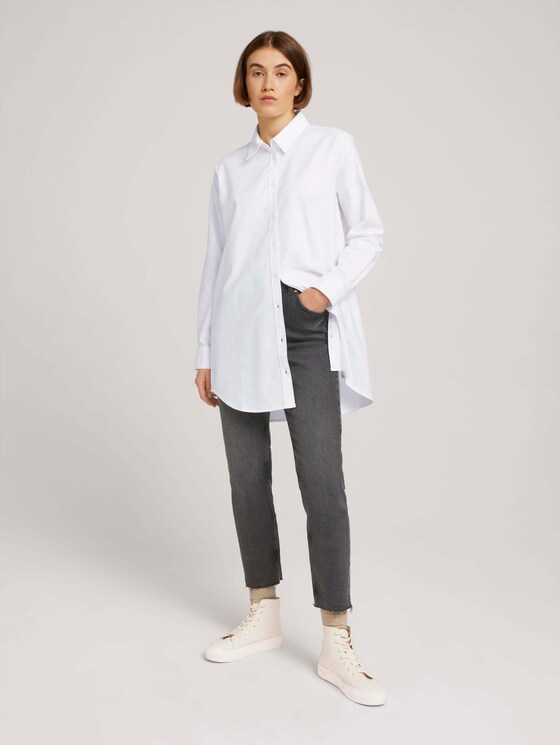 Sustainable cotton shirt - Women - White Sustainable cotton shirt - Women - White - 3 - TOM TAILOR Denim