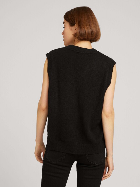 Strickpullunder mit V-Ausschnitt - Frauen - deep black Strickpullunder mit V-Ausschnitt - Frauen - deep black - 2 - TOM TAILOR Denim