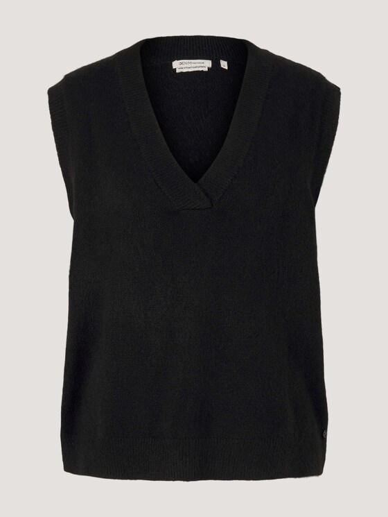 Strickpullunder mit V-Ausschnitt - Frauen - deep black Strickpullunder mit V-Ausschnitt - Frauen - deep black - 7 - TOM TAILOR Denim