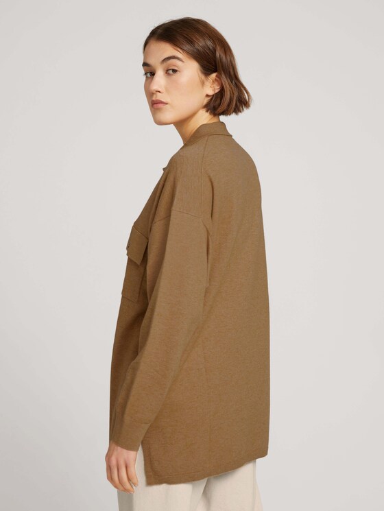 Gestrickte Hemdjacke - Frauen - camel melange Gestrickte Hemdjacke - Frauen - camel melange - 2 - TOM TAILOR Denim