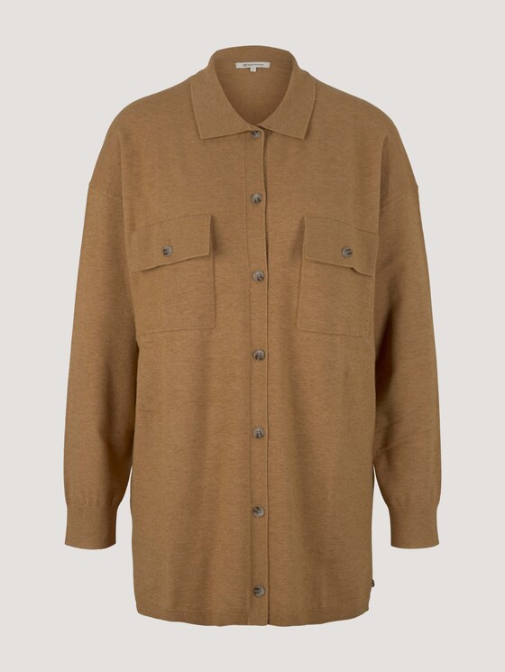 Gestrickte Hemdjacke - Frauen - camel melange Gestrickte Hemdjacke - Frauen - camel melange - 7 - TOM TAILOR Denim