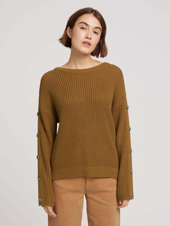 Strickpullover aus nachhaltiger Baumwolle - Frauen - soft camel Strickpullover aus nachhaltiger Baumwolle - Frauen - soft camel - 1 - TOM TAILOR Denim